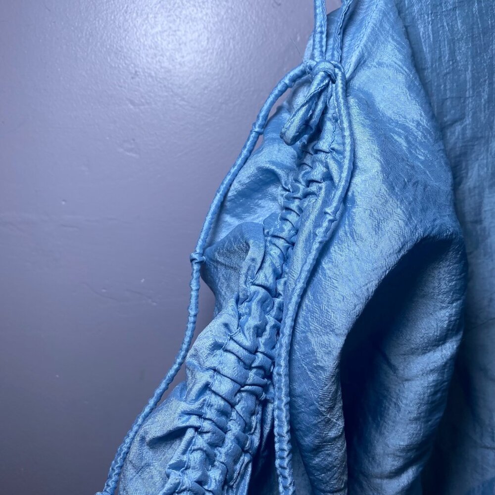 Fila Vintage Womens Light Blue Adjustable Gathered Sleeve Jacket Y2K Casual - Picture 5 of 7
